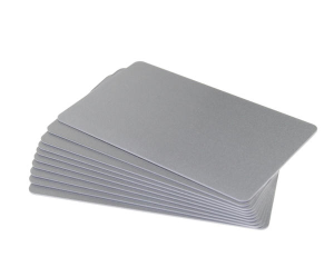 SILVER CR80 PLASTIC ID CARDS
