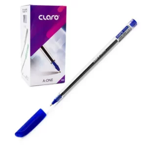 Pens Claro 1MM A-One Blue  Pack of 50 Piece