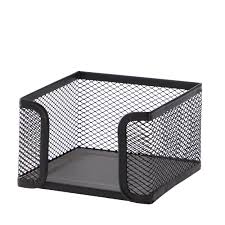 Paper metal cube holder black
