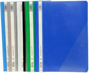A4 File color  with Transparent Cover and Convenient Pocket pack of 12