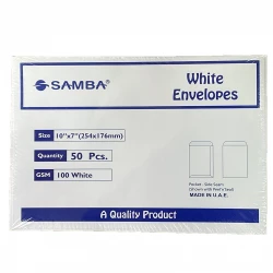 White Samba A5 Envelopes